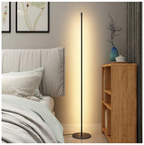 Minimal LED tube floor lamp geometric design