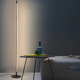 Minimal standing lamp warm ambient glow