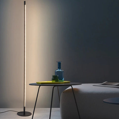 Minimal standing lamp warm ambient glow