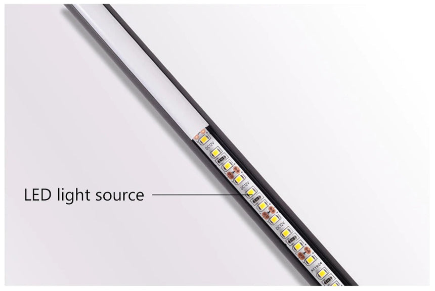Tube floor lamp installation view
