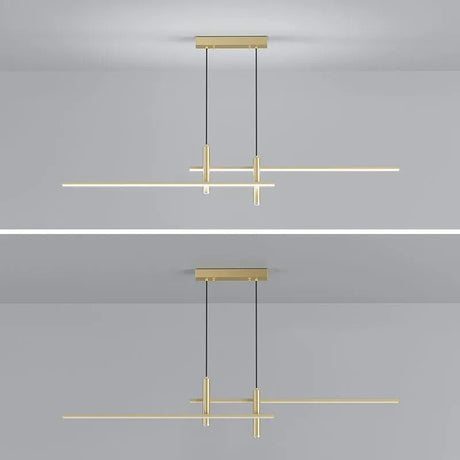 Gold Metal Pendant Light Modern Accent