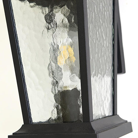 Close view of the water pattern glass, rippled like rain on a window