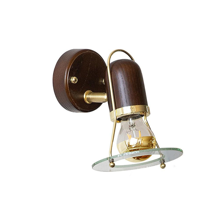 The model without a chain seen from the front, the lamp inside the glass ring