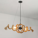 The fitting lit in a pale room, the rope coils glowing from within