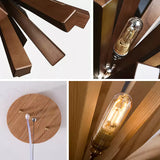 The cut slats and the integrated lamp seen close inside the burst