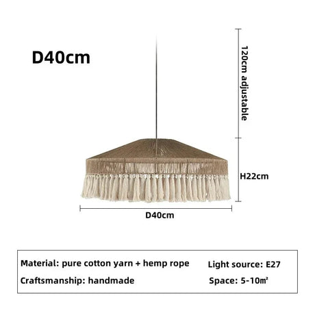 Dimension card for the 40 cm jute pendant light