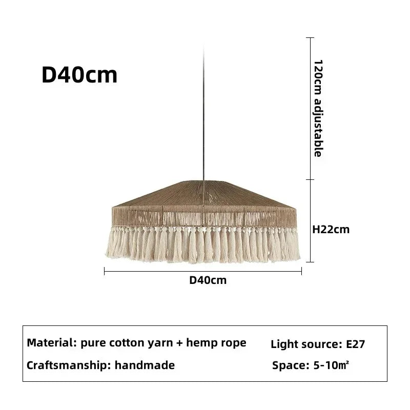 Dimension card for the 40 cm jute pendant light