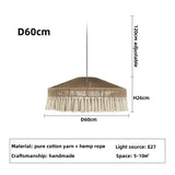 Dimension card for the 60 cm jute pendant light