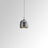 Tinted glass pendant light for compact spaces