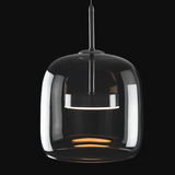 Minimalist glass pendant light for dining nook