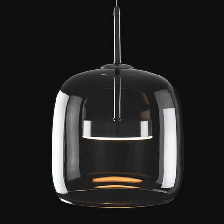 Minimalist glass pendant light for dining nook