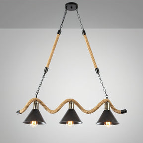 The three light version, a shorter rope wave with three cone shades