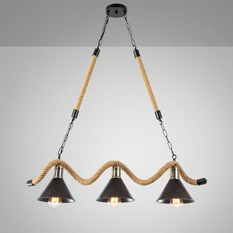 The three light version, a shorter rope wave with three cone shades