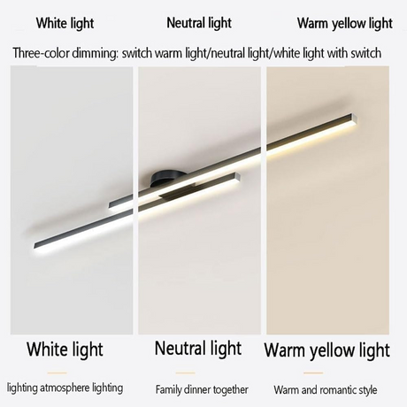 Semi flush LED light size detail
