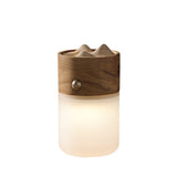 Lantern table lamp in natural ash without the strap, plain background