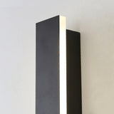 The light edge of the black strip seen from the side, the glow running its length