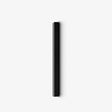 Slim black linear LED outdoor wall light, solar powered, the light edge along one side