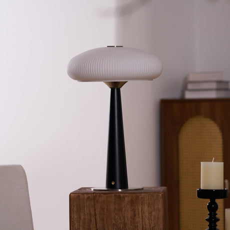 LED table lamp in a cool light tone seen from the front