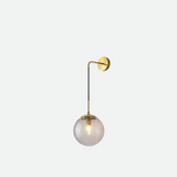 Hanging glass globe wall light for living room