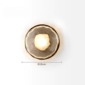 Glass shade sconce for transitional decor
