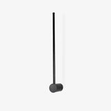 A slim black rod on a round hub, the single arm version switched off
