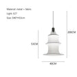 Dimension card for the 53 cm stacked silk hanging light