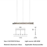 The 124 cm version drawn with its length and 85 W output marked