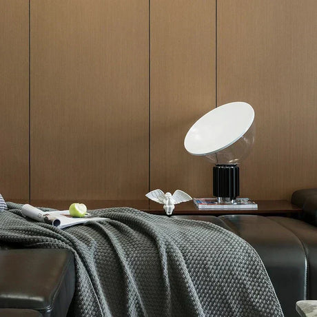 Sleek LED table lamp for hospitality settings