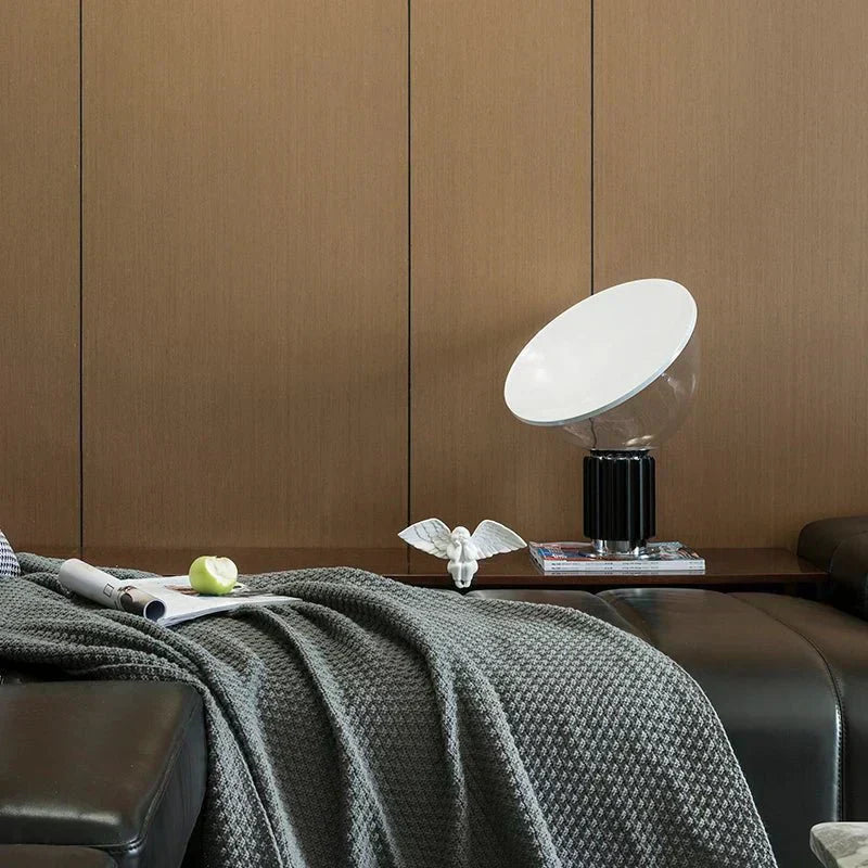 Sleek LED table lamp for hospitality settings
