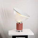 Table lamp on desk workspace setting