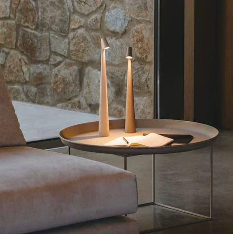 Portable mood lamp on dining table modern decor