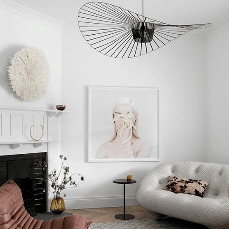 Art Deco Chandelier White Finish Option