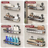 Vera Wall Mounted Suction Cup Spice Rack for kitchen tiles - OpalDwell