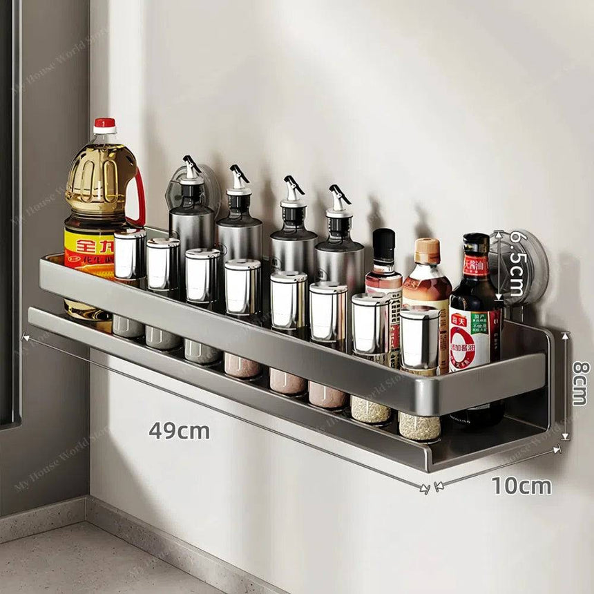 Vera Wall Mounted Suction Cup Spice Rack overall product view - OpalDwell