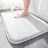 Non-slip bathroom rug with ultra-plush microfiber pile