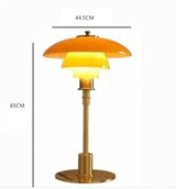 Modern floor lamp with iron and glass design