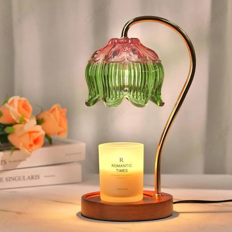 Soft glow candle warmer for bedside