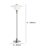 Iron and Glass Floor Lamp Ambient Lighting in Living Room