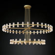 Marcelle Chandelier - Glass and Iron Construction Detail