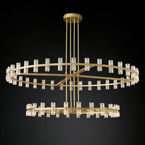 Marcelle Chandelier - Glass and Iron Construction Detail