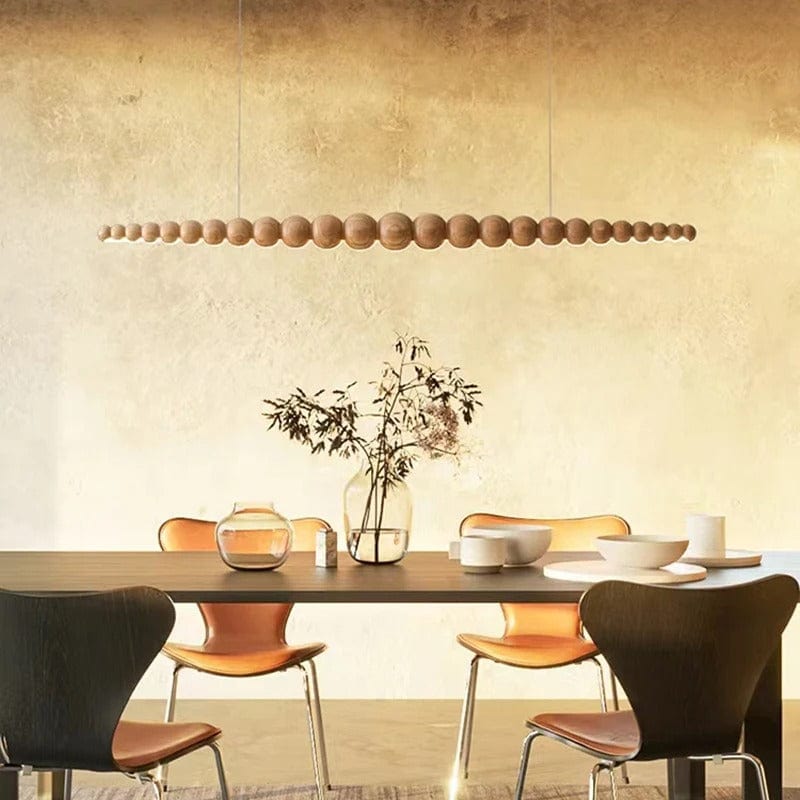 Wood Bead Chandelier for Dining Room