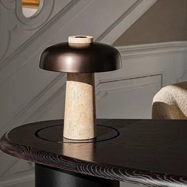 Nordell Scandinavian minimalist lamp with smooth stone texture