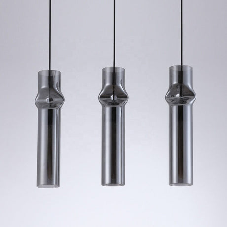 Ashen Flame Glass Pendant Light for Living Room
