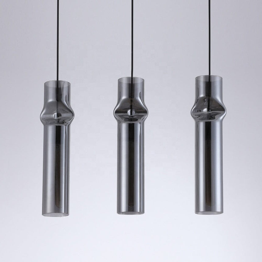 Ashen Flame Glass Pendant Light for Living Room