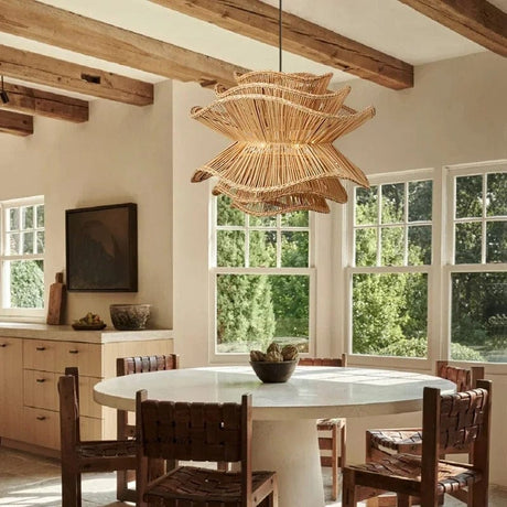 natural material ceiling light fixture