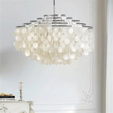 chrome chandelier soft ambient glow for dining room