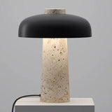 Natural stone lamp with organic texture for home decor accent