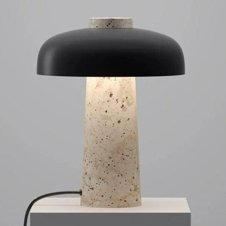 Natural stone lamp with organic texture for home decor accent