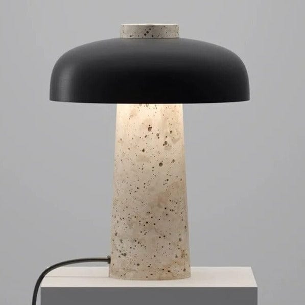Natural stone lamp with organic texture for home decor accent