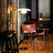Parasol Iron and Glass Architectural Floor Lamp